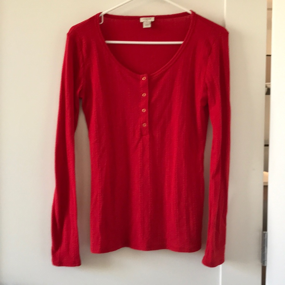 Jcrew red Henley
